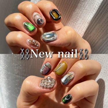 今月のセルフネイル💅


────────────


シルバーのアイシングジェルがメインのネイル⛓️

春らしい色味のマグネットと、シルバーのモードさが大人っぽくて可愛い♡

#SHINYGEL#ジェ