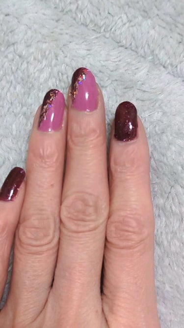 pa nail collective ネイルカラー ワンコートフィニッシュ のクチコミ「今日のネイル

#ネイルカラーワンコートフィニッシュ
F006
を、親指、中指、薬指に。

#.....」（1枚目）