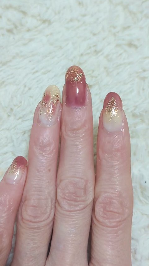 ネイルホリック ラメ トップコート 03 繊細ゴールド/ネイルホリック/ネイルトップコートを使ったクチコミ（1枚目）