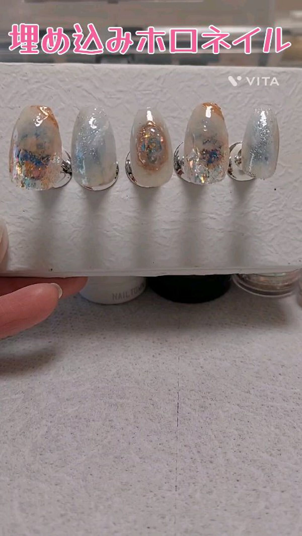 ネイルタウンジェル テラコッタジェル 1ホワイト/NAILTOWN/ジェルネイルを使ったクチコミ（1枚目）