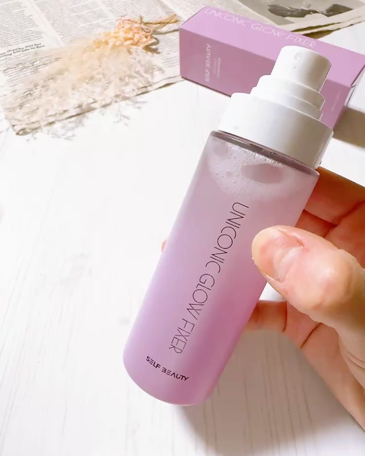 ユニコーン メイクアップグローフィックスミスト/SELF BEAUTY/フィックスミストを使ったクチコミ（3枚目）