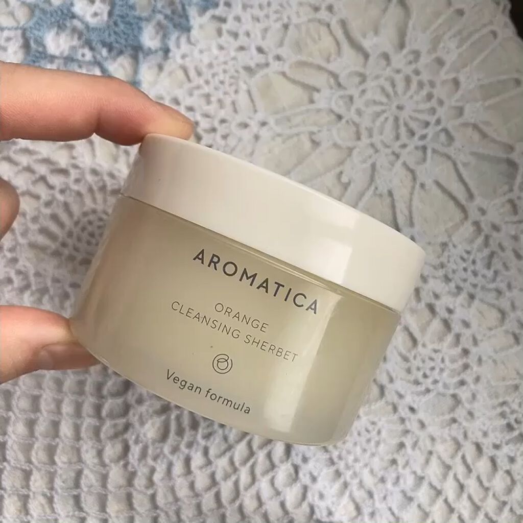 オレンジクレンジングシャーベット/AROMATICA/クレンジングバームを使ったクチコミ（1枚目）