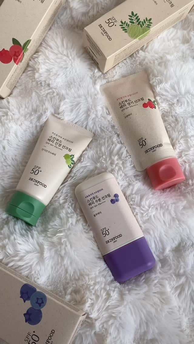 ベリー モイスチャライジング サンクリーム/SKINFOOD/日焼け止めクリームを使ったクチコミ（1枚目）