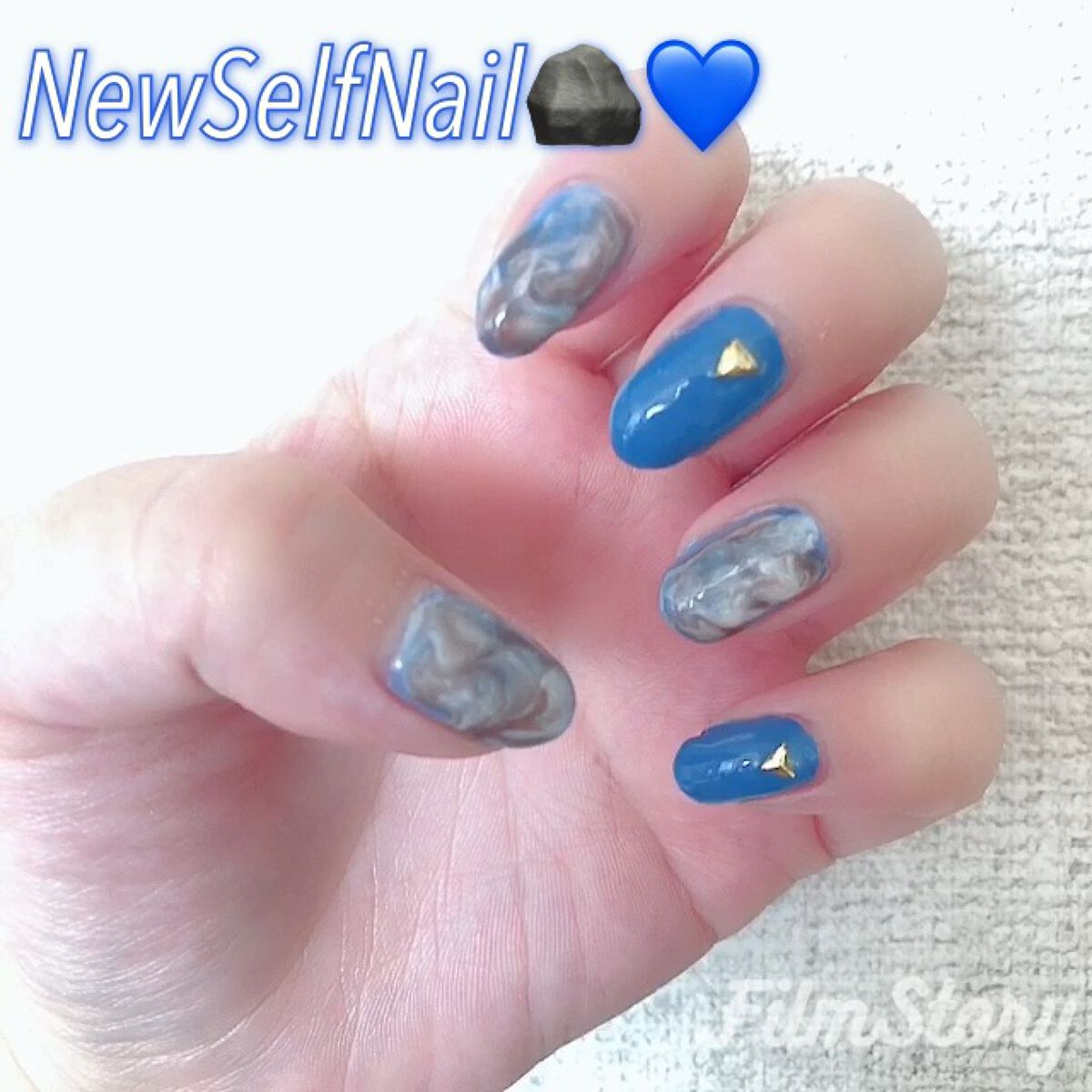 #セルフジェルネイル,#SHジェルネイル,#BRGジェルネイル,#セルフネイル,#ジェルネイル,#ネイル,#青ネイル,#ブルーネイル,#大理石風ネイル,#大理石ネイル,#マーブルネイル,#プチプラネイル,#newネイルのネイルデザイン