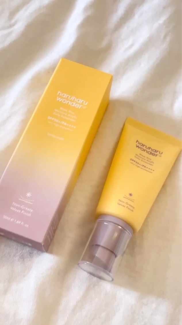 ブラックライスモイスチャーエアリーフィットデイリーサンスクリーン/haruharu wonder/日焼け止めクリームを使ったクチコミ（1枚目）