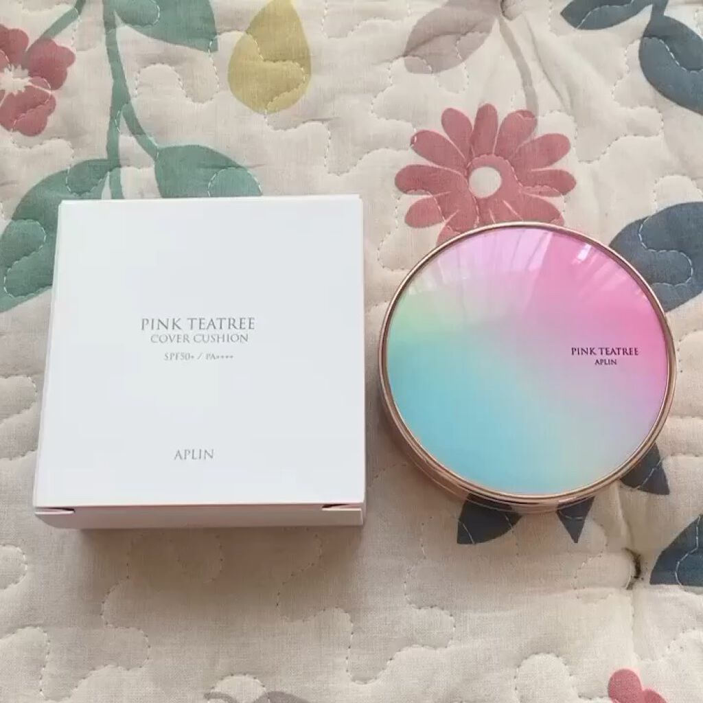ピンクティーツリーカバークッション/APLIN/クッションファンデーションを使ったクチコミ（1枚目）