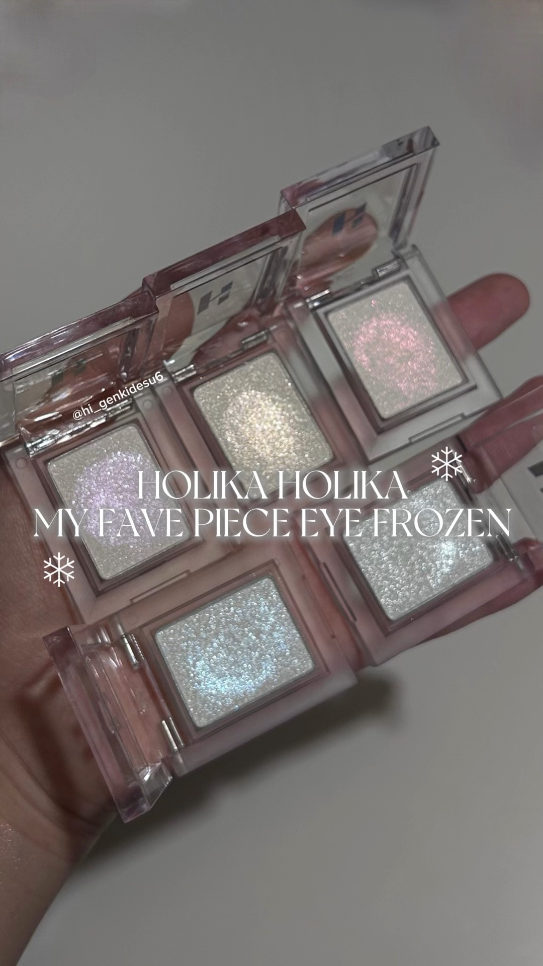 マイフェイブ　ピースアイフローズン/HOLIKA HOLIKA/単色アイシャドウの動画クチコミ1つ目