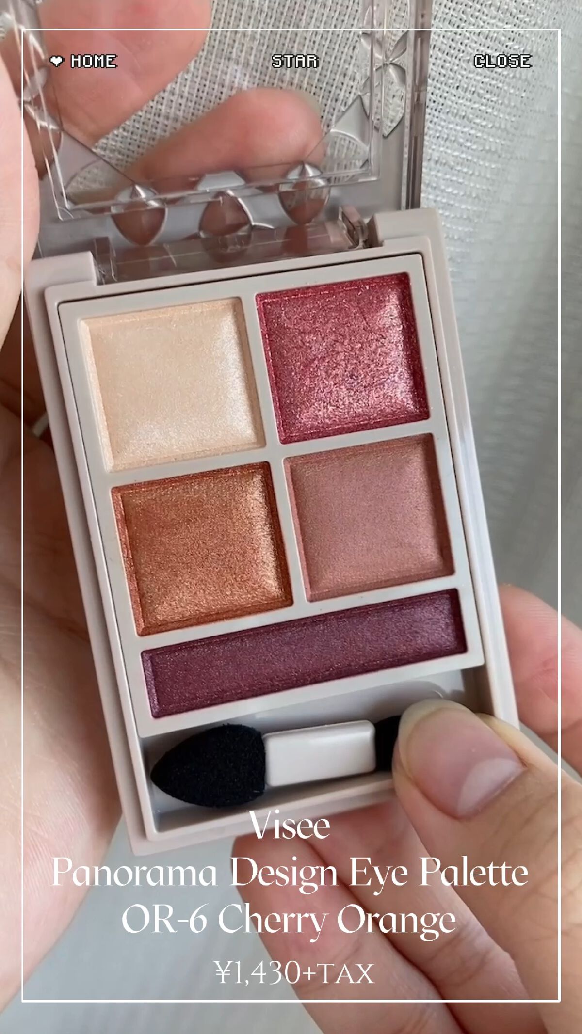 パノラマデザイン アイパレット/Visée/アイシャドウパレットを使ったクチコミ（1枚目）