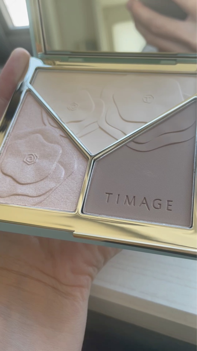 ハイライトシェーディングパレット/TIMAGE/パウダーハイライトを使ったクチコミ（3枚目）
