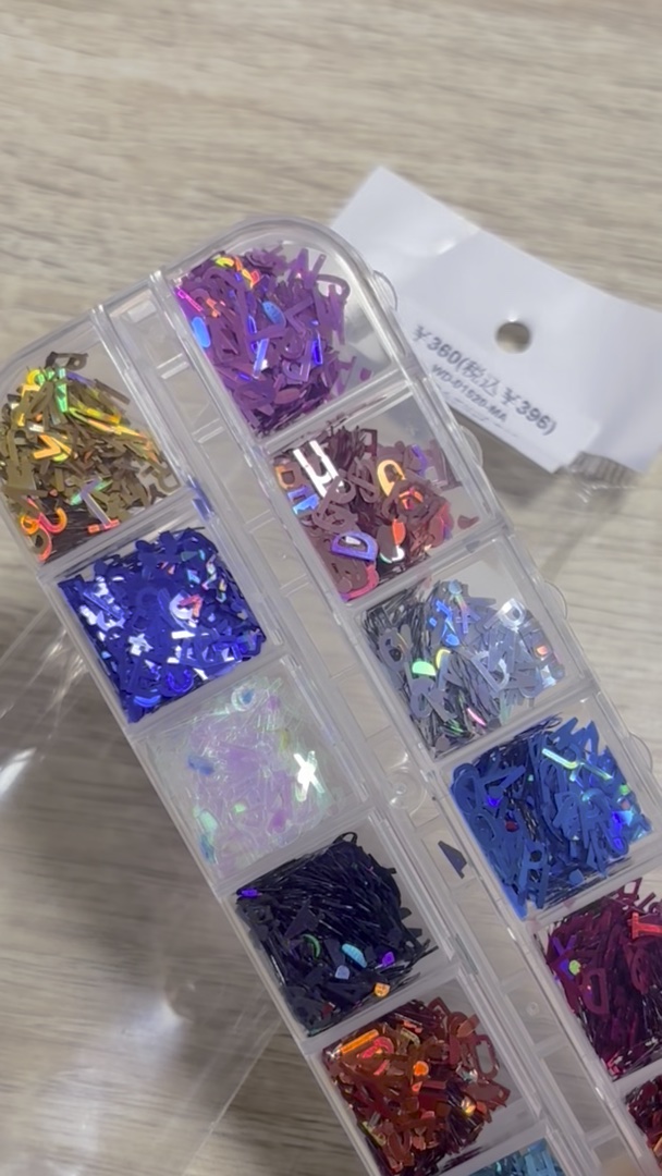 ホログラムアソートセット　アルファベット/Parts Club/ネイル用品を使ったクチコミ（1枚目）