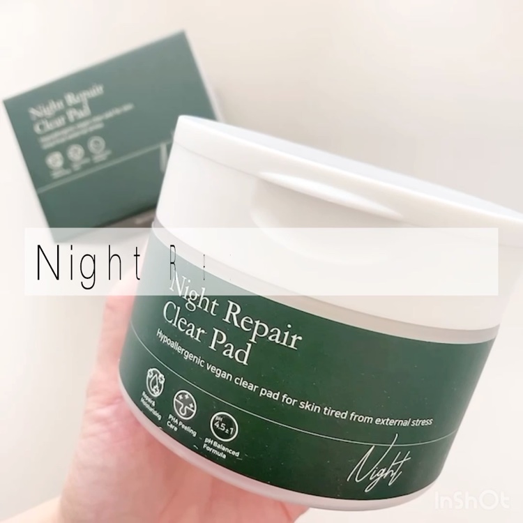 ナイトリペアクリアパッド/NOAV/化粧水の動画クチコミ2つ目