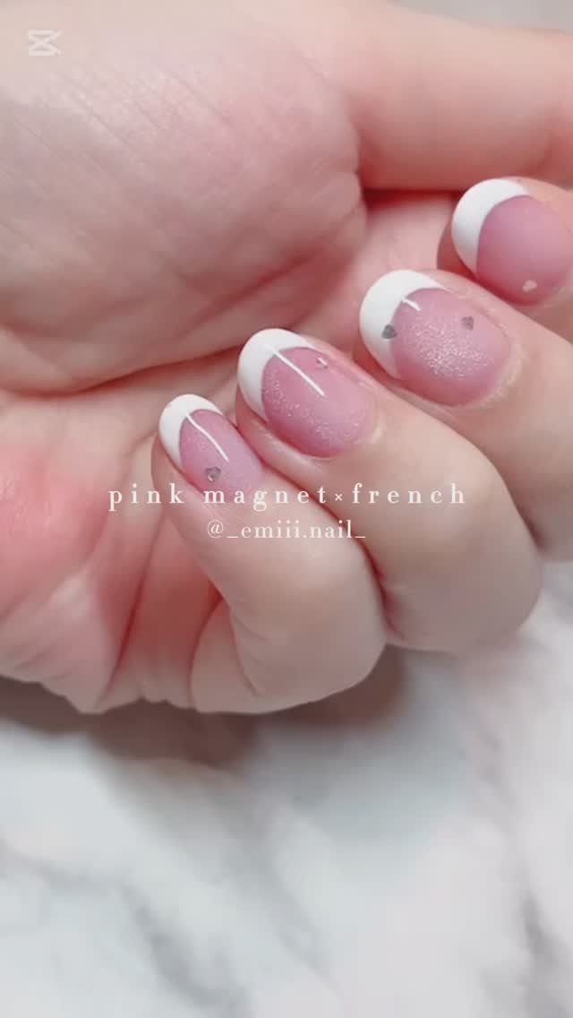 #成城ネイル,#大人上品ネイル,#大人可愛いネイル,#マグネットネイル,#フレンチネイル,#垢抜けネイルのネイルデザイン