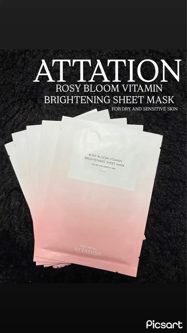 ROSY BLOOM VITAMIN BRIGHTENING SHEET MASK/ATTATION/シートマスク・パックを使ったクチコミ（1枚目）