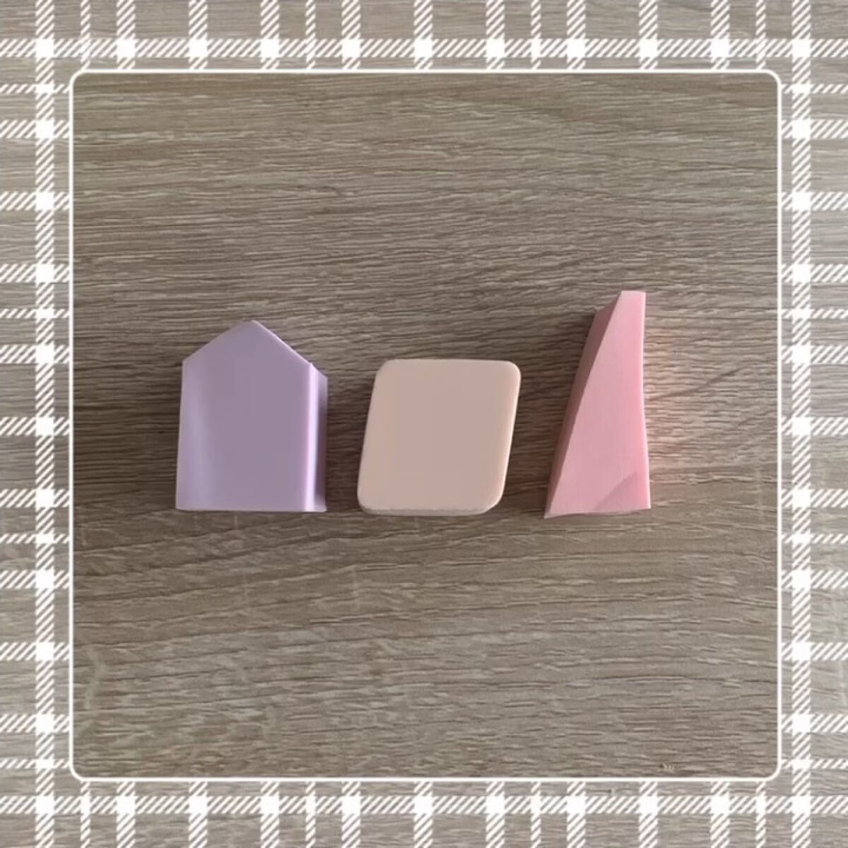 メイクアップスポンジ ダイヤモンド型/DAISO/パフ・スポンジを使ったクチコミ（1枚目）