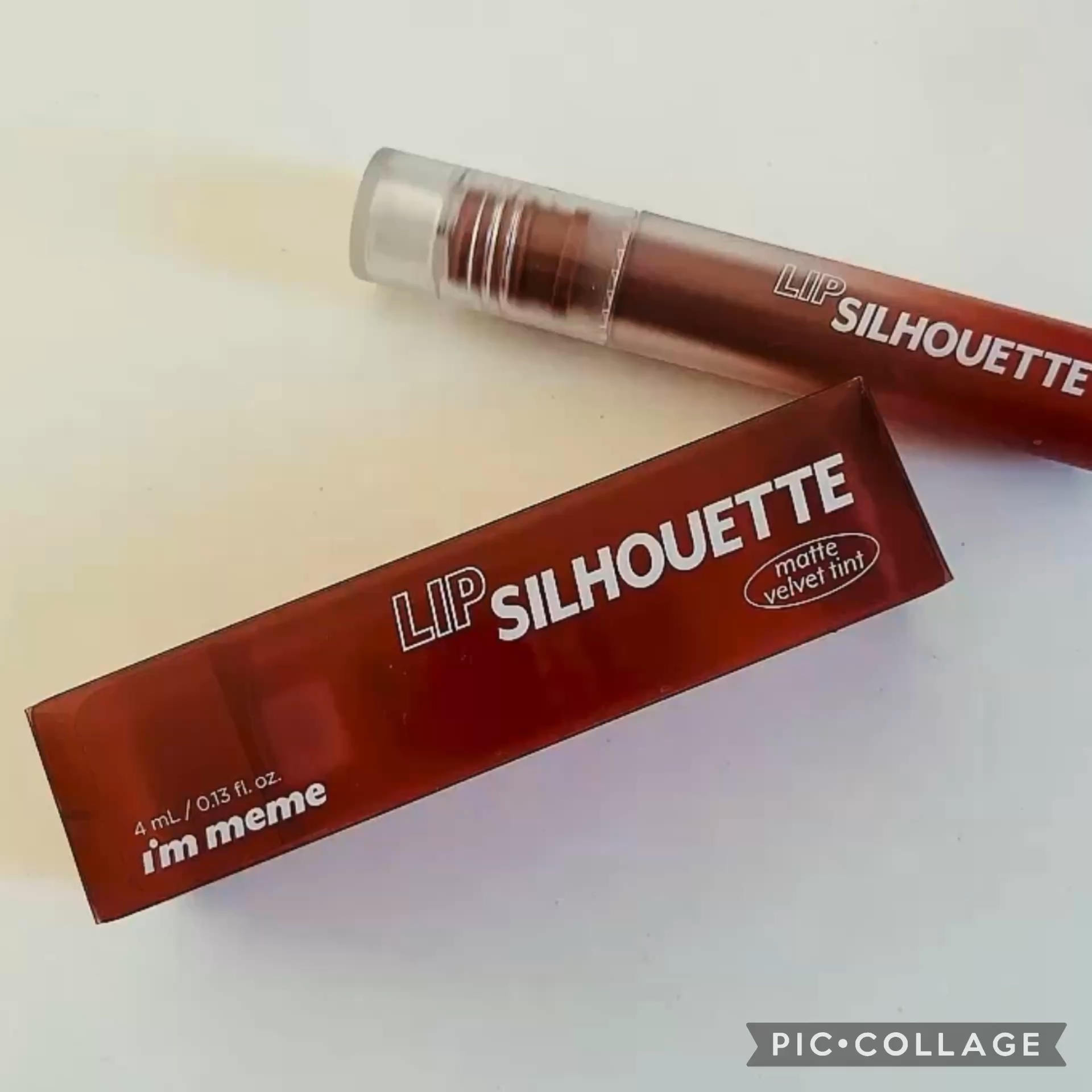 リップシルエットマットベルベットティント/i’m meme/リップティントの動画クチコミ5つ目