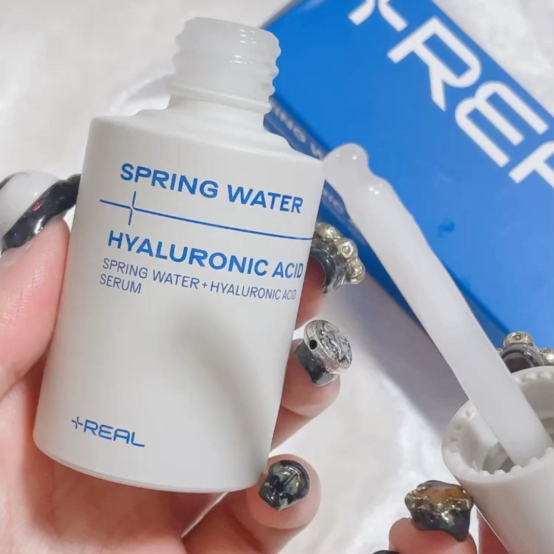 スプリングウォーター+ヒアルロン酸クリーム/+REAL/フェイスクリームの動画クチコミ4つ目