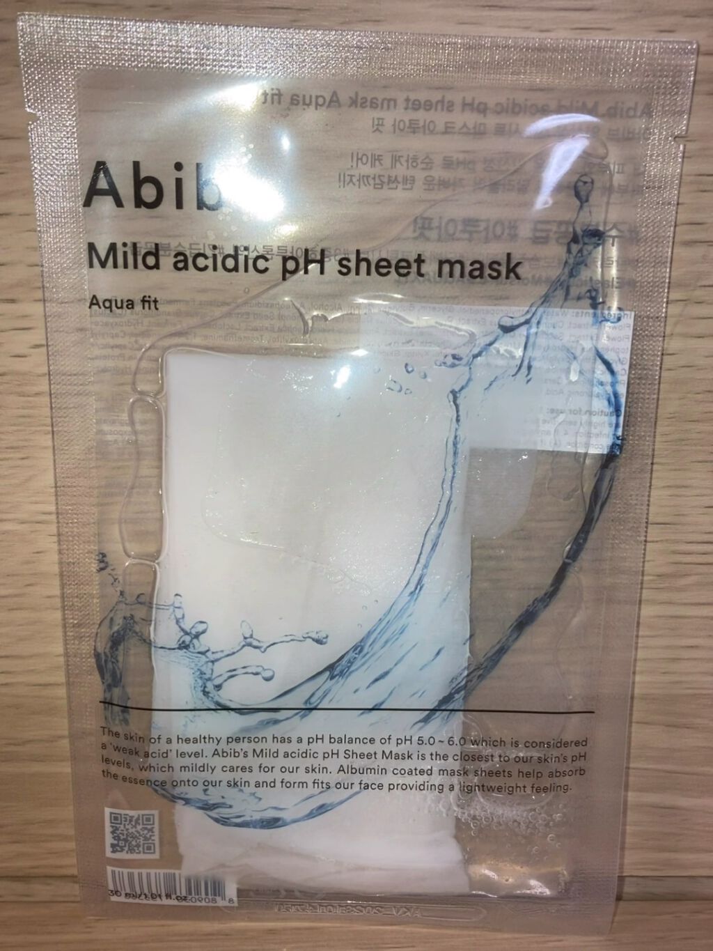 Mild acidic pH sheet mask  Aqua fit/Abib /シートマスク・パックの動画クチコミ2つ目