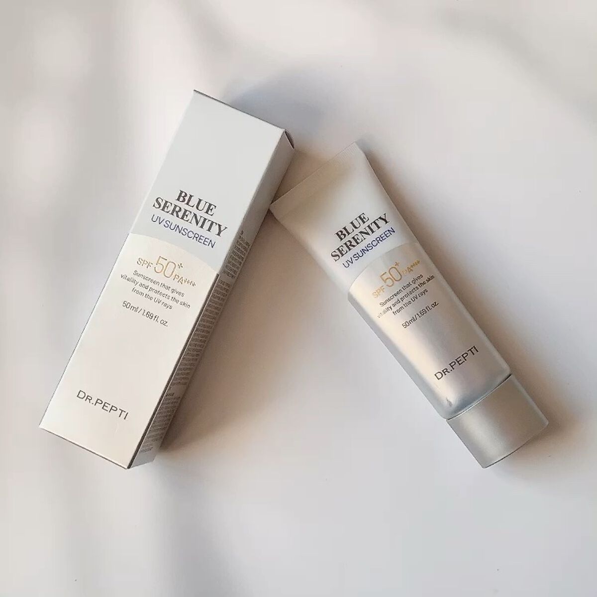 ブルーセレニティーUVサンスクリーン/DR.PEPTI/日焼け止めクリームの動画クチコミ3つ目