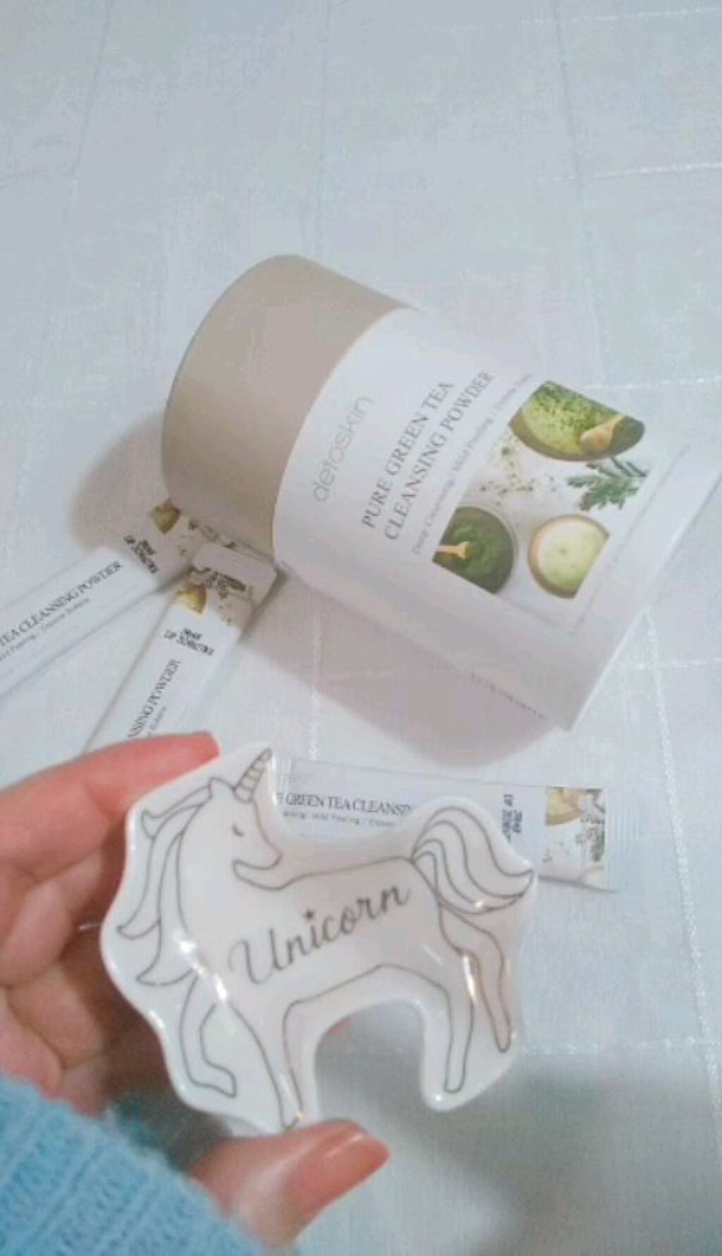 ピュアグリーンティークレンジングパウダー/DETOSKIN/洗顔パウダーを使ったクチコミ（1枚目）