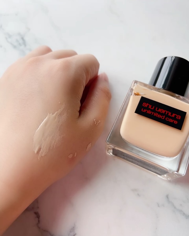 アンリミテッド ケア ツヤ セラム ファンデーション/shu uemura/リキッドファンデーションを使ったクチコミ（2枚目）