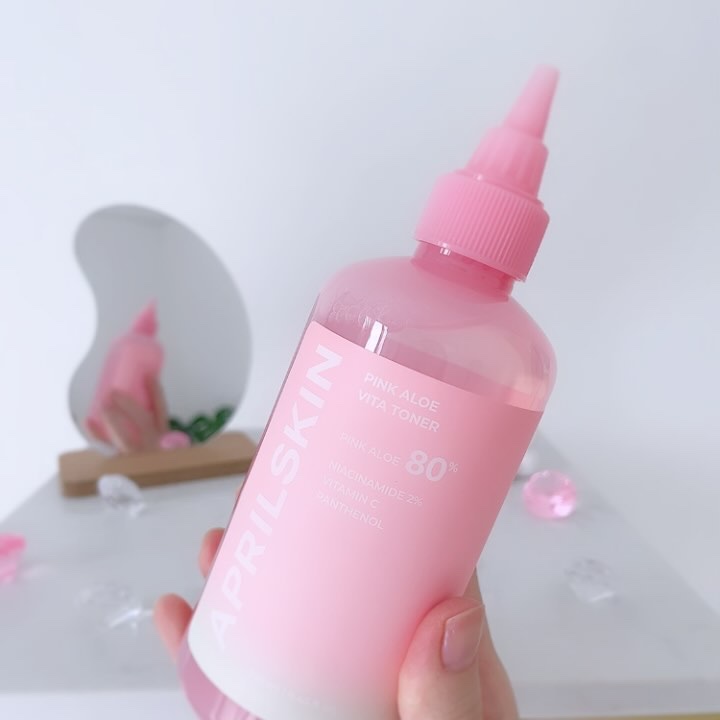 ピンクアロエビタトナー/APRILSKIN/化粧水を使ったクチコミ（2枚目）