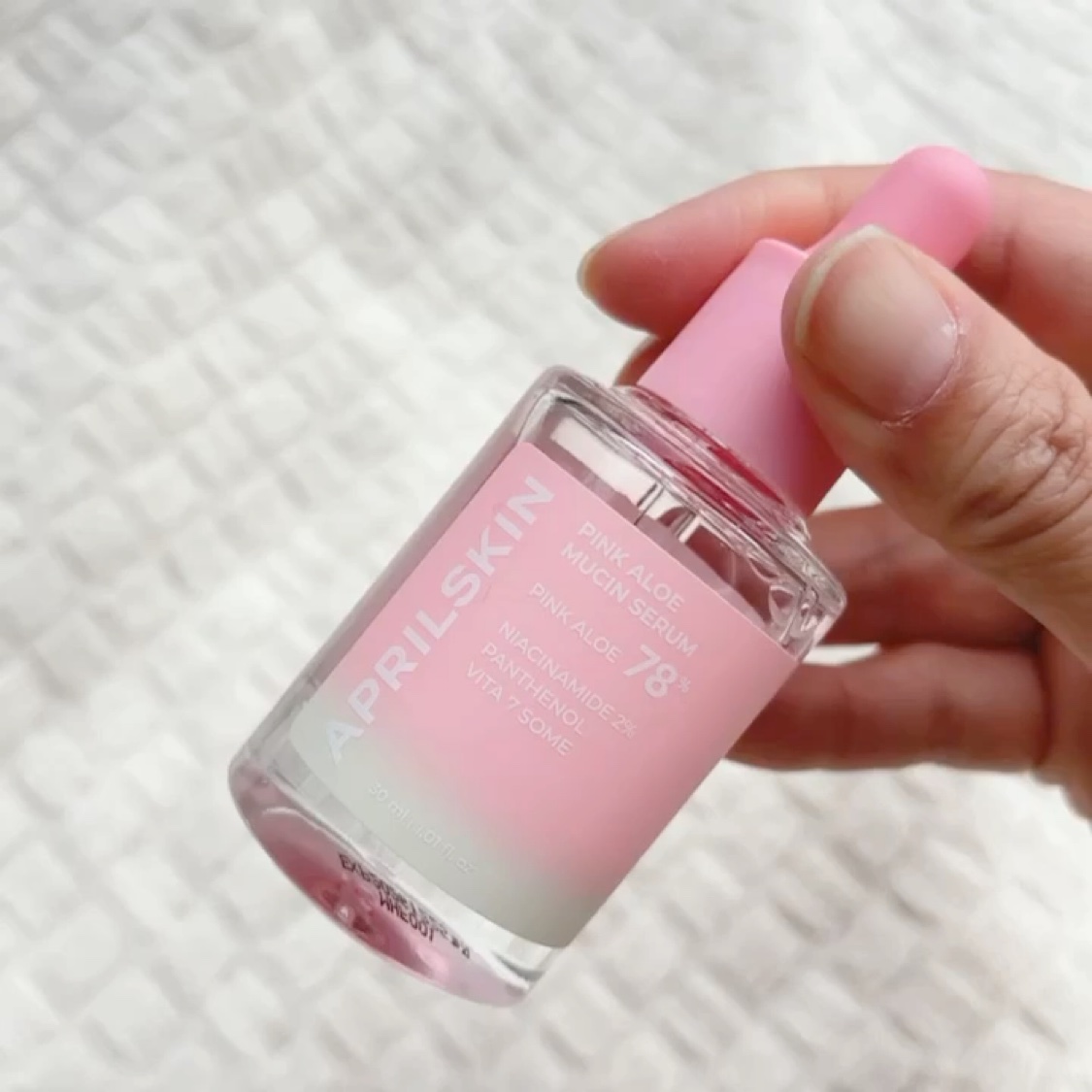 ピンクアロエムチンセラム/APRILSKIN/美容液を使ったクチコミ（3枚目）