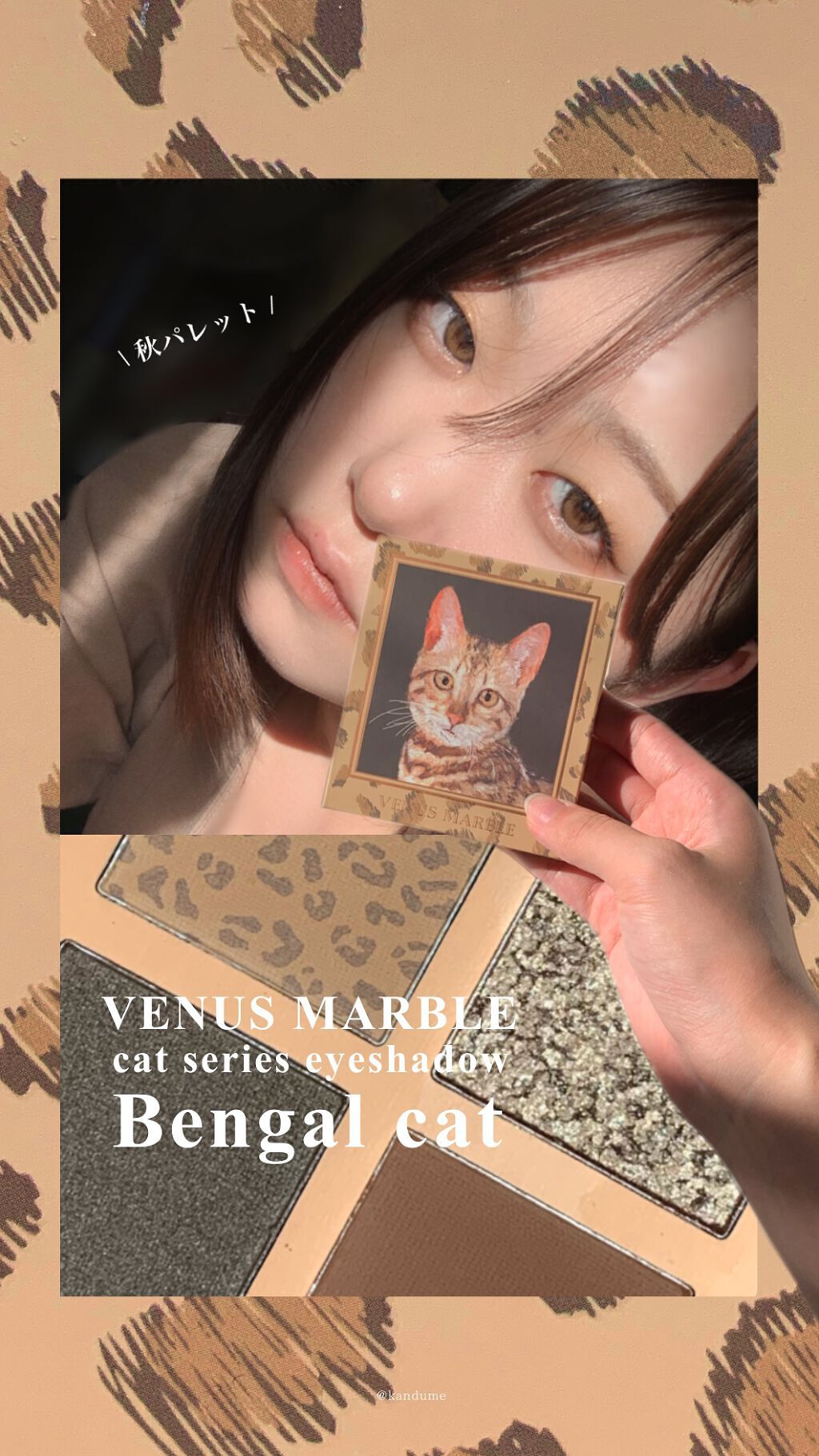 アイシャドウ猫シリーズ/Venus Marble(ヴィーナスマーブル）/パウダーアイシャドウの動画クチコミ1つ目