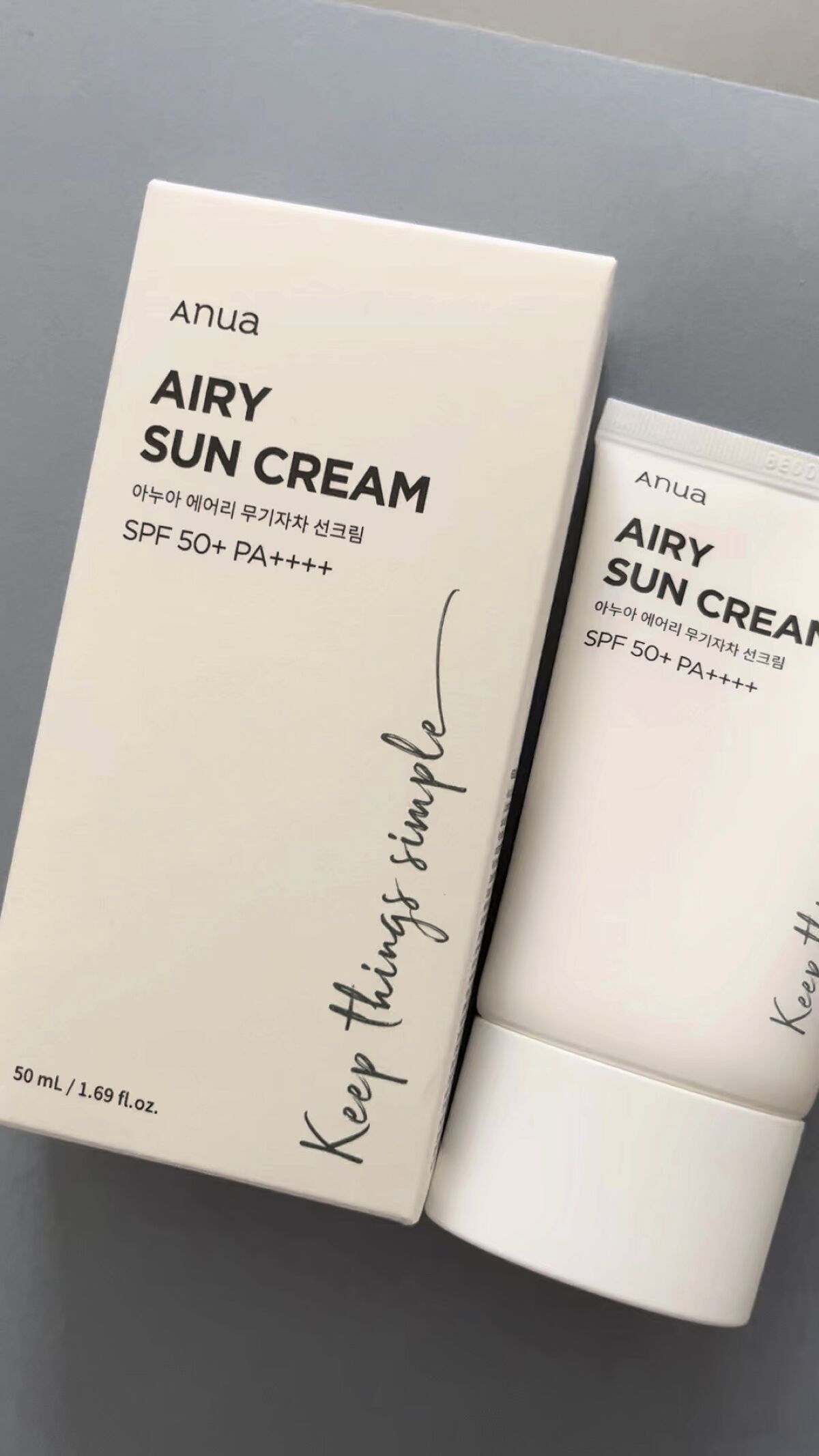 エアリーサンクリーム SPF50+PA++++/Anua/日焼け止めクリームを使ったクチコミ（1枚目）