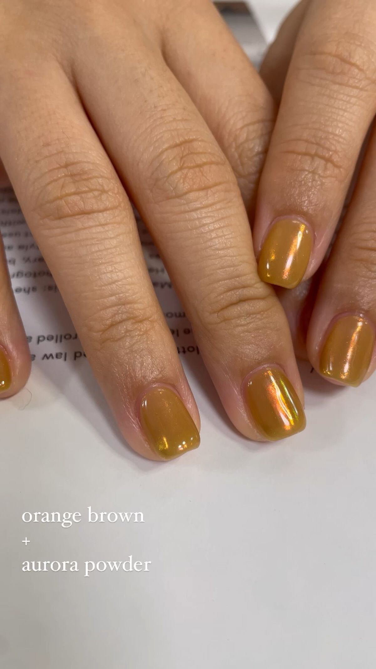 #ジェルネイル,#セルフネイル,#ニュアンスネイル,#ミラーネイル,#オレンジネイル,#秋ネイルのネイルデザイン