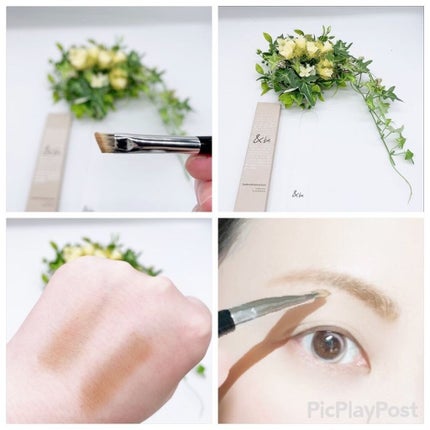 ダブルエンドアイブロウブラシ熊野筆/&be/メイクブラシを使ったクチコミ(1枚目)