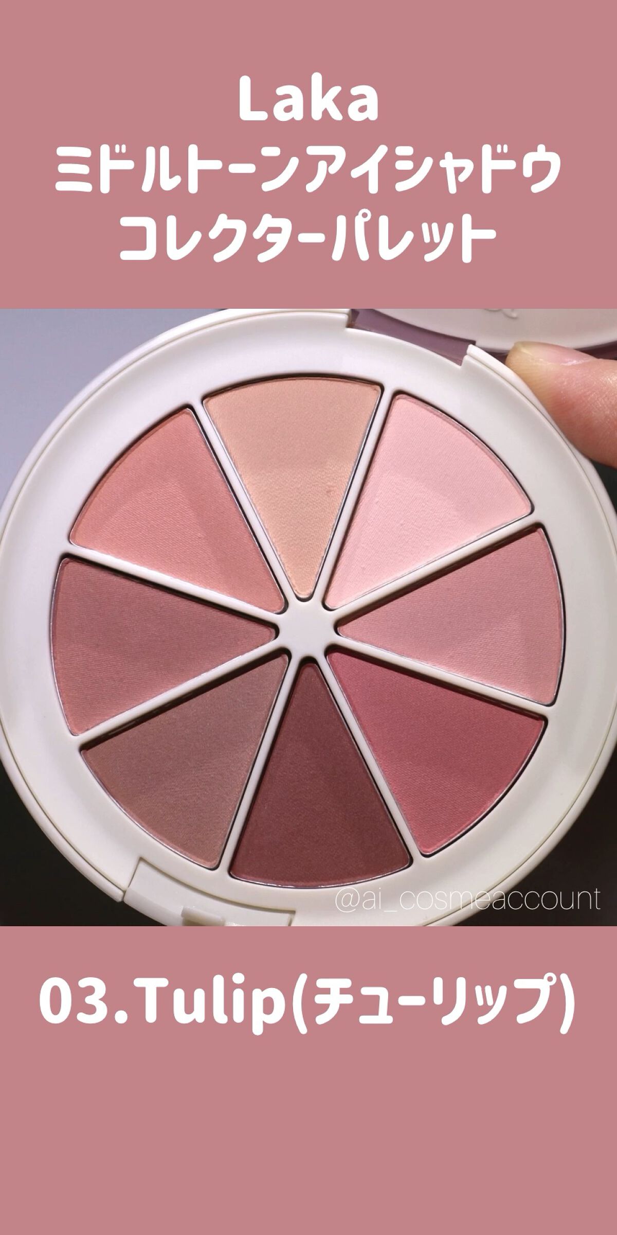 ミドルトーンアイシャドウコレクターパレット/Laka/アイシャドウパレットを使ったクチコミ（1枚目）