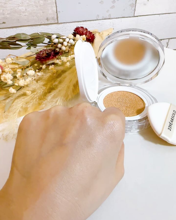 ハートリーフシーンカバークッション/23years old/クッションファンデーションを使ったクチコミ（3枚目）