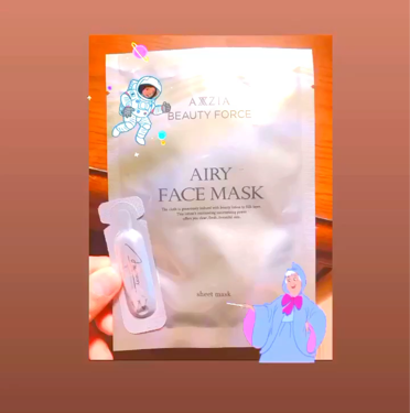 AXXZIA ビューティーフォース エアリーフェイスマスクのクチコミ「🧚🏻‍♀️AIRY  FACE MASK🧚🏻‍♀️

をプレゼントとしていただきました🤍

私.....」（1枚目）