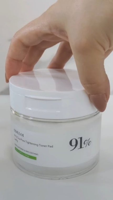 毛穴収縮トナーパッド91%シカルフティグ/ODELOI/拭き取り化粧水の人気ショート動画