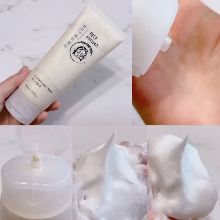 米ぬか スクラブ クレンジング 洗顔フォーム/MIDHA/洗顔フォームを使ったクチコミ（3枚目）