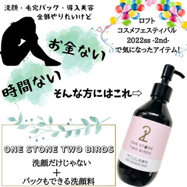 洗顔だけじゃない＋パックもできる洗顔料/ONE STONE TWO BIRDS/その他洗顔料を使ったクチコミ（1枚目）