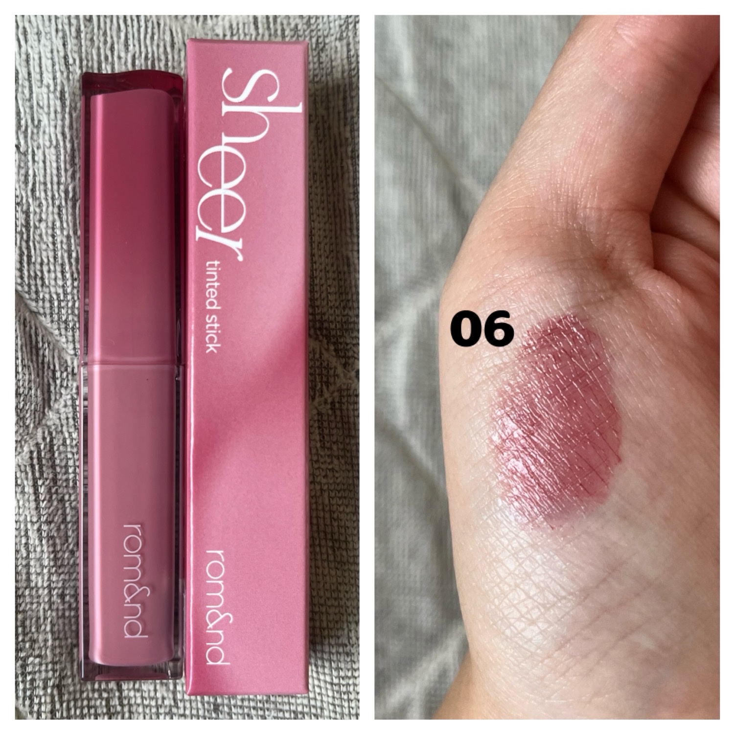 シアーティンテッドスティック/rom&nd/口紅の動画クチコミ4つ目