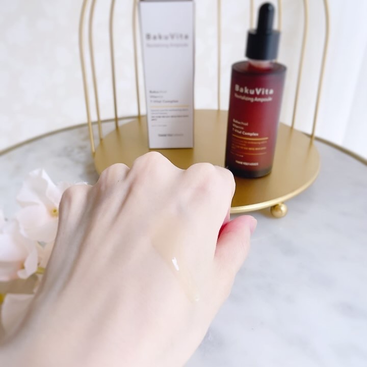 THANK YOU FARMER バクビタリバイタライジングアンプルのクチコミ「
⁡
⁡
＼ 朝も夜も使える、ハリツヤ美容液 ／
⁡
▫️サンキューファーマー
　バクビタリバ.....」（3枚目）