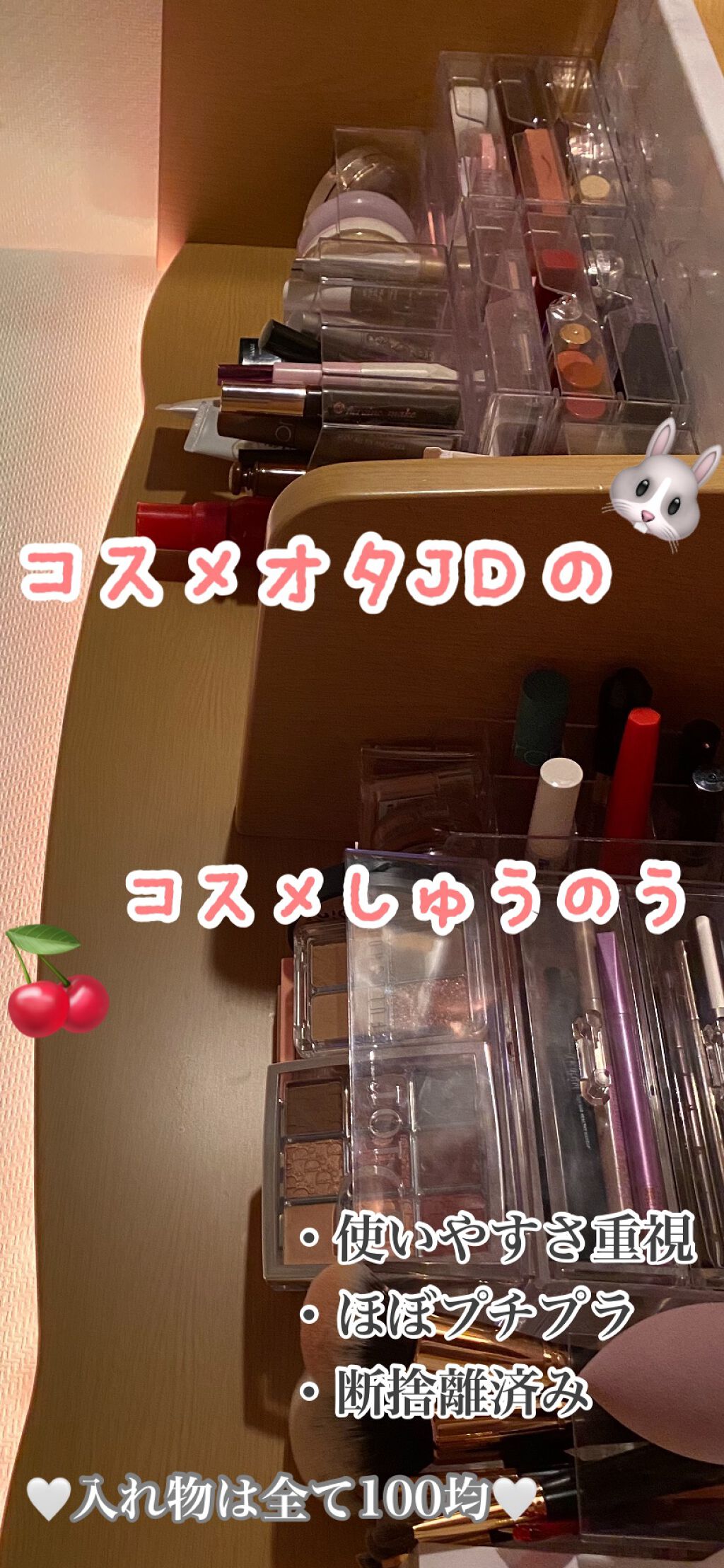 3段式クリアーケース/DAISO/その他化粧小物を使ったクチコミ（1枚目）