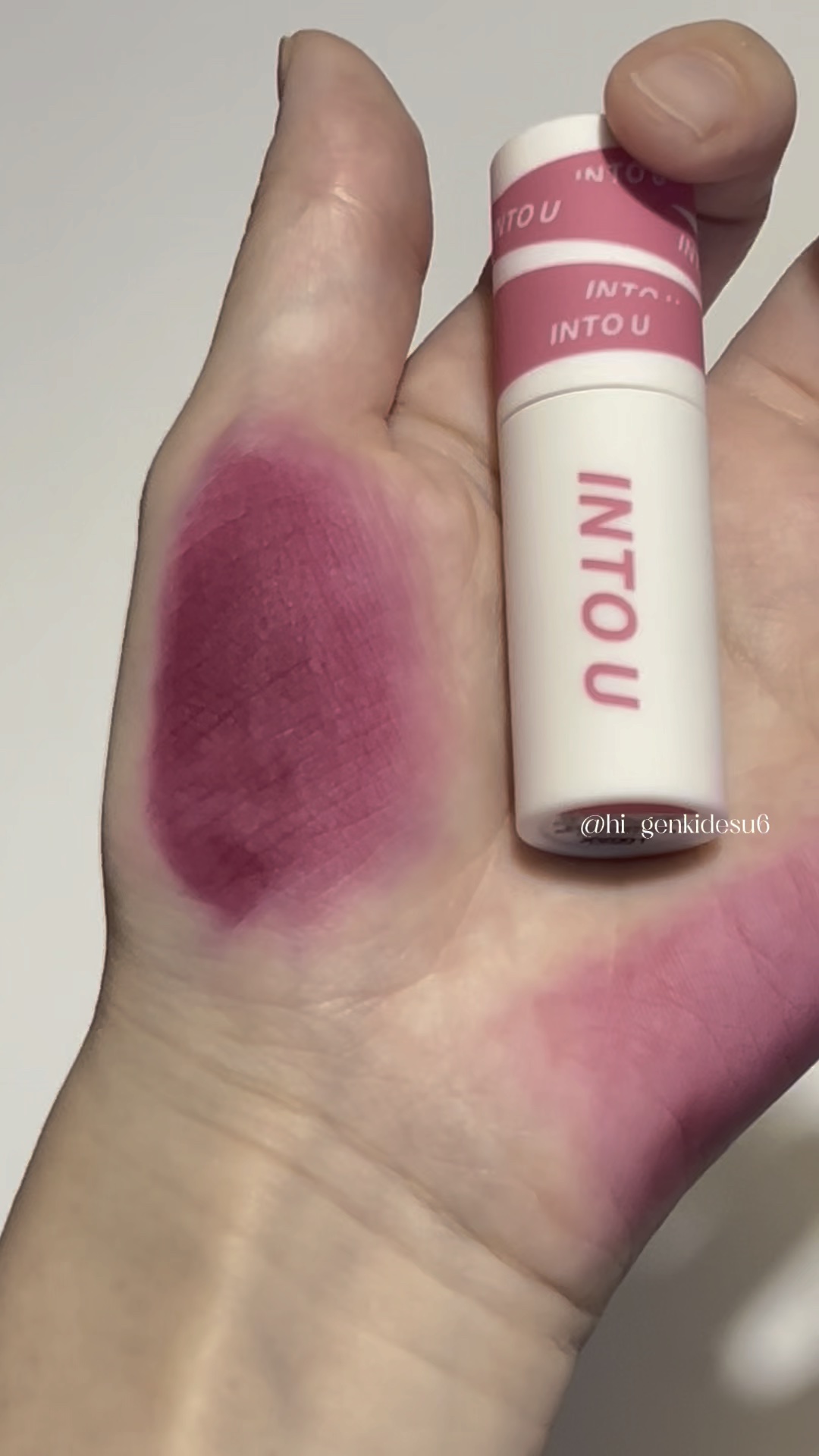 スーパーマットリップ＆チークマッド/INTO U/口紅の動画クチコミ1つ目