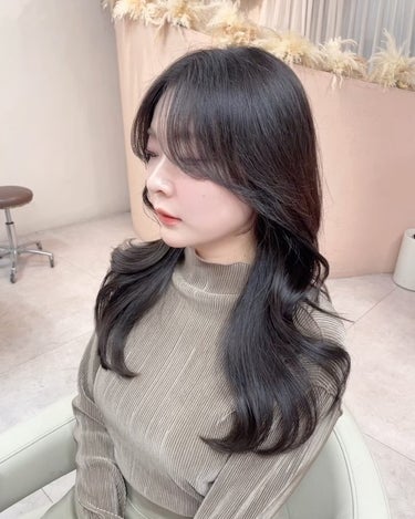 クレイツ イオンカールプロSR　38mmのクチコミ「髪切って染めたよ🤍 #韓国ヘア

初めての美容院でドキドキだったけど
可愛くして貰えて満足🕊️.....」（2枚目）