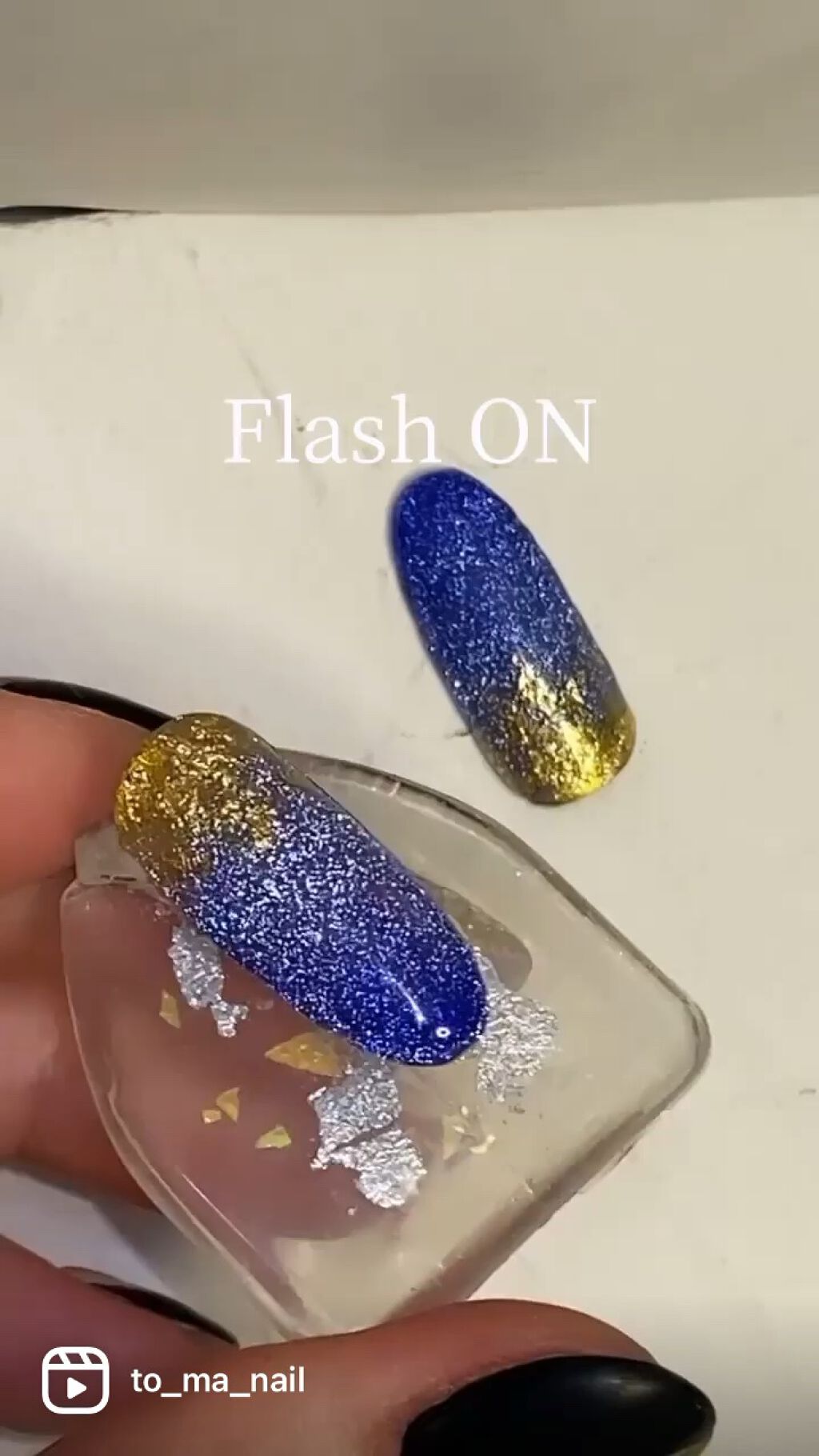 #フラッシュネイル,#セルフネイル,#冬ネイル,#ブルーネイルのネイルデザイン