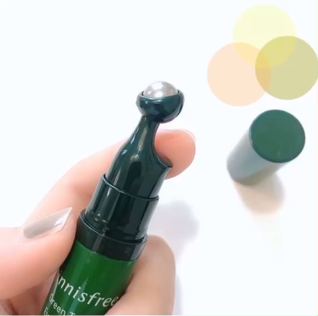 グリーンティーシード アイ＆フェイスボール/innisfree/美容液を使ったクチコミ（2枚目）