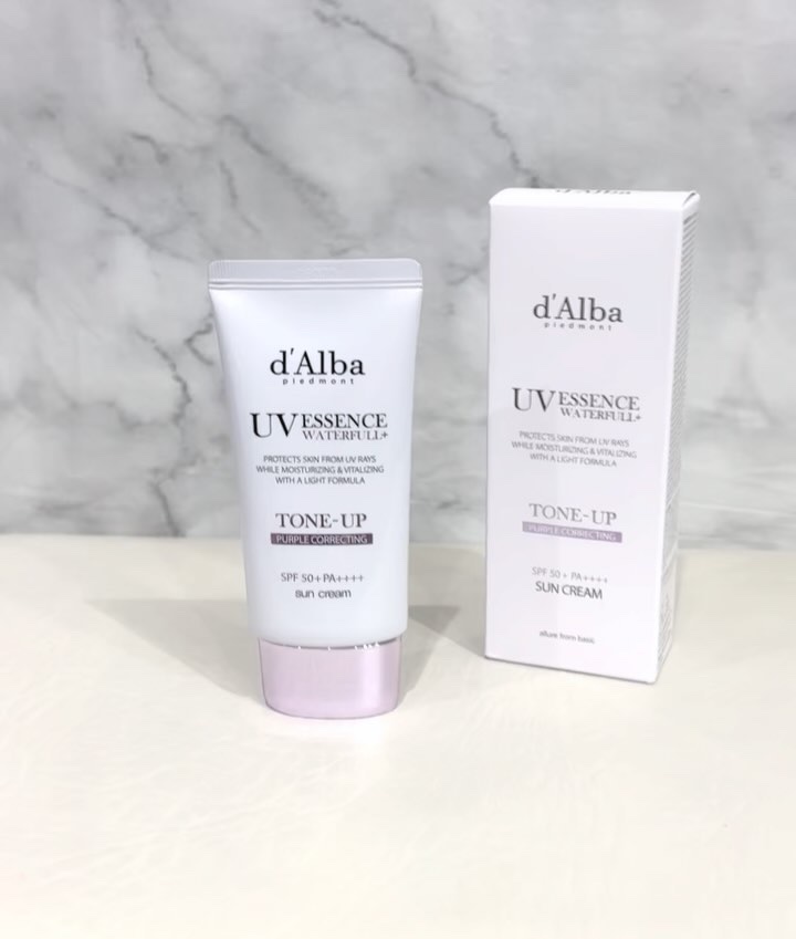 ダルバ ウォータフル トーンアップ サンクリーム(パープル)/ダルバ/日焼け止めクリームを使ったクチコミ（2枚目）