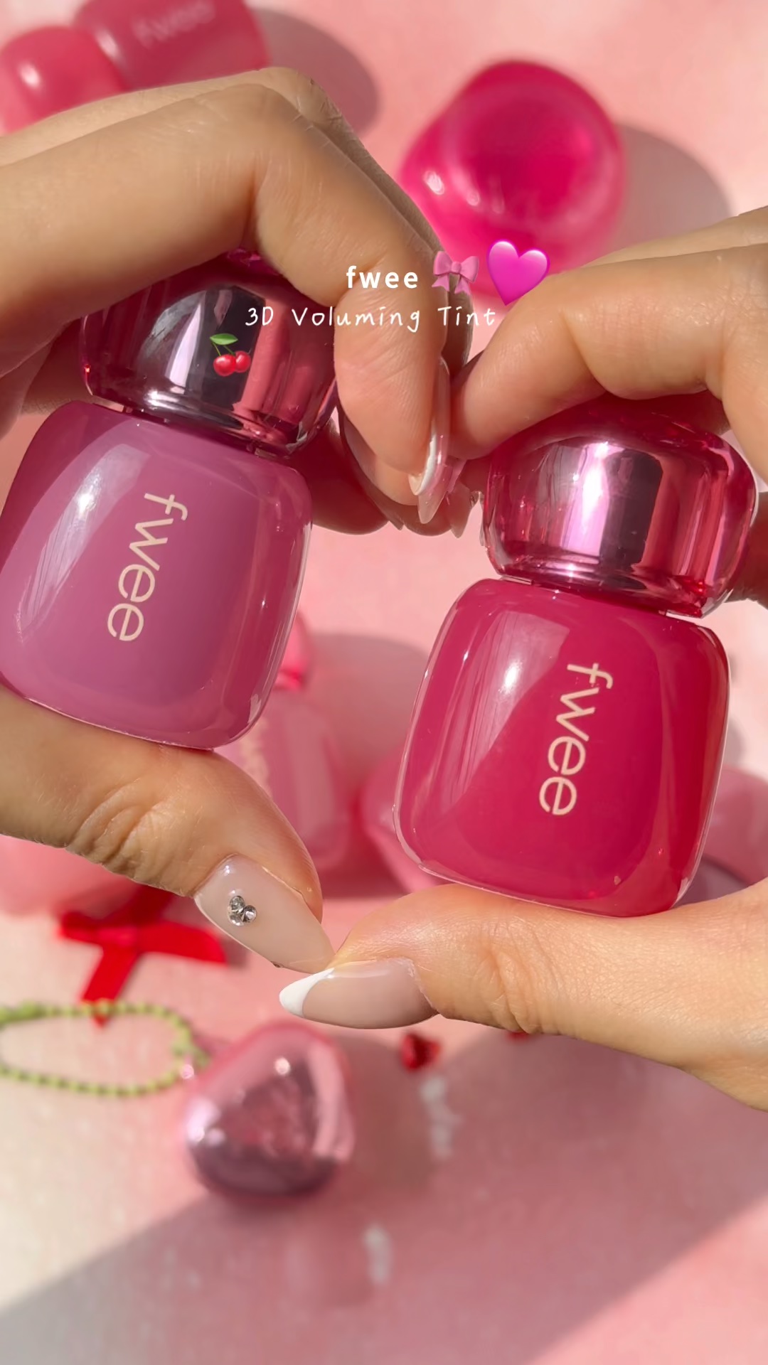 フィー 3Dボリューミングティント 07 ピーチポップ/fwee/リップティントを使ったクチコミ（1枚目）