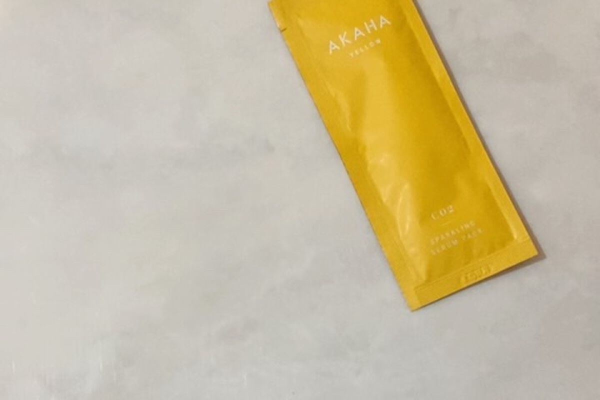 スパークリングセラムパック【YELLOW】/AKAHA/シートマスク・パックを使ったクチコミ（2枚目）