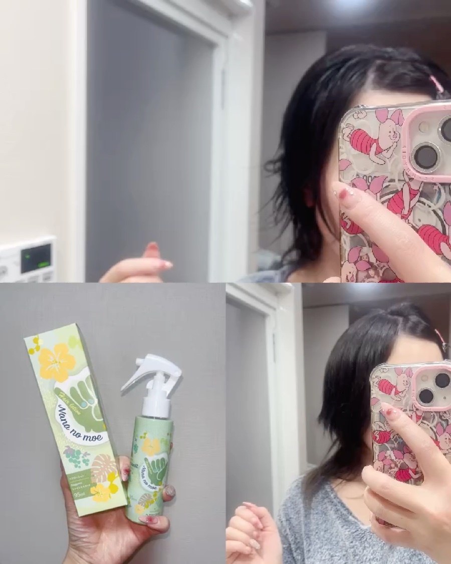 ヘアローション シャインマスカット/nananamoe/アウトバストリートメントを使ったクチコミ（3枚目）