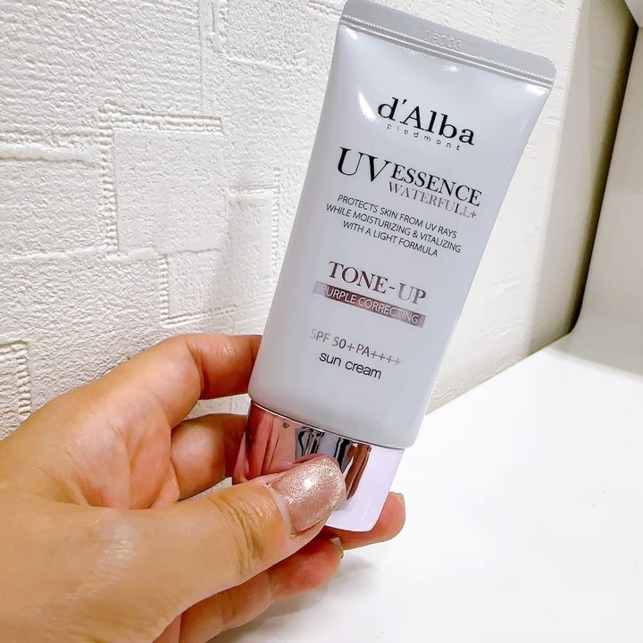 ダルバ ウォータフル トーンアップ サンクリーム(パープル)/ダルバ/日焼け止めクリームを使ったクチコミ（2枚目）