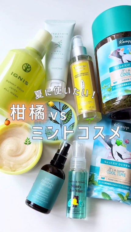 L'OCCITANE シトラスヴァーベナ フレッシュボディスプレーのクチコミ「\夏におすすめ♪柑橘VSミントコスメ/
◆イグニス サニーサワー ジューシー オールウォッシュ.....」(1枚目)