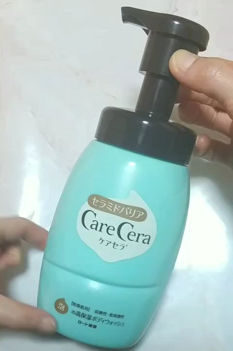 泡の高保湿ボディウォッシュ/ケアセラ/ボディソープの動画クチコミ1つ目